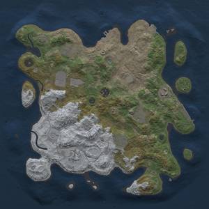 Thumbnail Rust Map: Procedural Map, Size: 3500, Seed: 1145112865, 16 Monuments