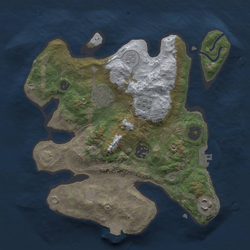 Rust Map: Procedural Map, Size: 2700, Seed: 1671132157, 11 Monuments