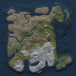 Thumbnail Rust Map: Procedural Map, Size: 3750, Seed: 938687, 16 Monuments