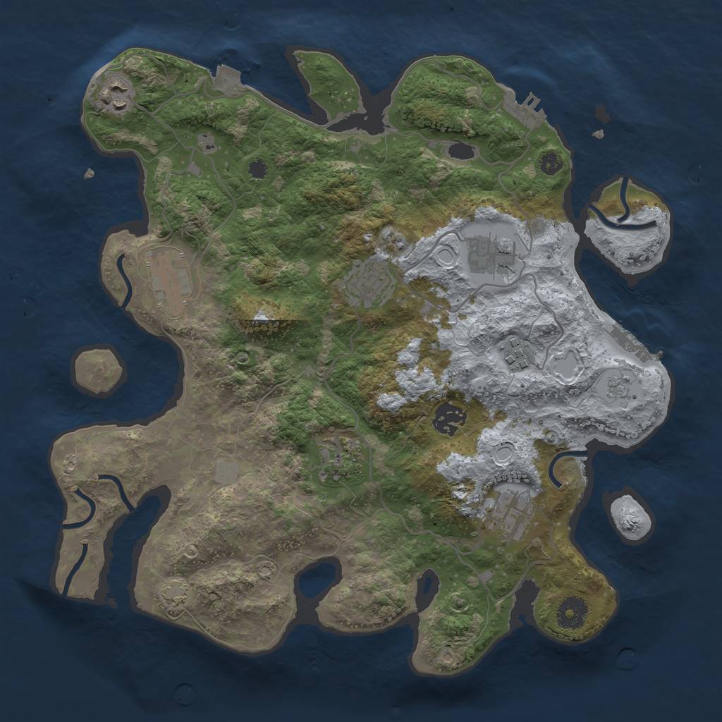 Rust Map: Procedural Map, Size: 3400, Seed: 97521269, 15 Monuments