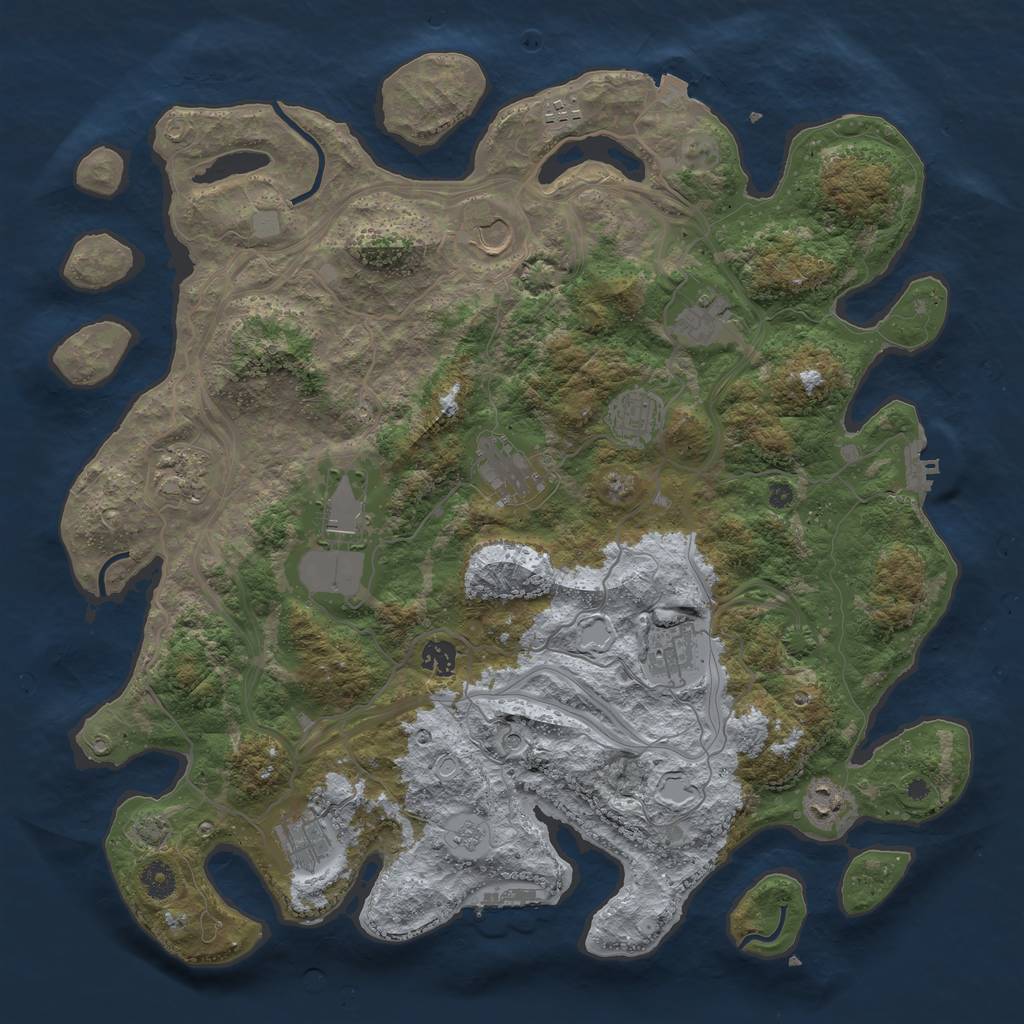 Rust Map: Procedural Map, Size: 4250, Seed: 1456952294, 19 Monuments