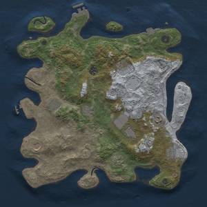 Thumbnail Rust Map: Procedural Map, Size: 3750, Seed: 230006152, 18 Monuments