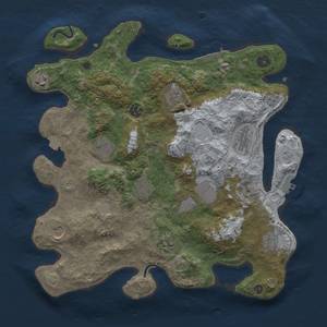 Thumbnail Rust Map: Procedural Map, Size: 3750, Seed: 230006152, 19 Monuments