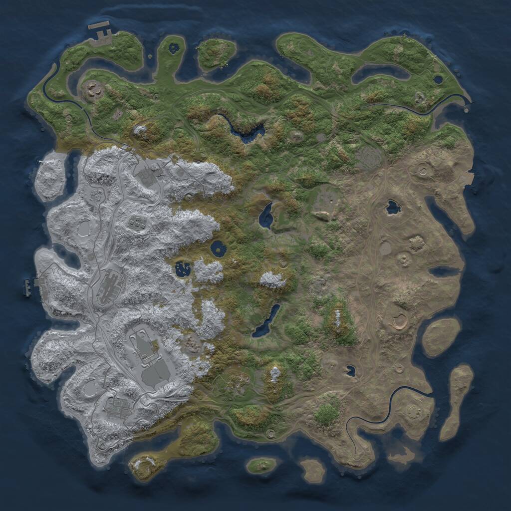 Rust Map: Procedural Map, Size: 4800, Seed: 653800817, 17 Monuments