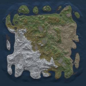 Thumbnail Rust Map: Procedural Map, Size: 4500, Seed: 593658157, 19 Monuments