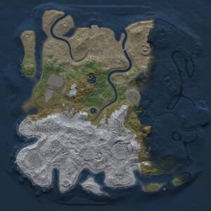Thumbnail Rust Map: Procedural Map, Size: 3600, Seed: 49791159, 14 Monuments
