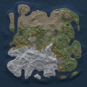 Thumbnail Rust Map: Procedural Map, Size: 3600, Seed: 49791159, 18 Monuments