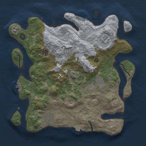 Thumbnail Rust Map: Procedural Map, Size: 3500, Seed: 1548173262, 15 Monuments