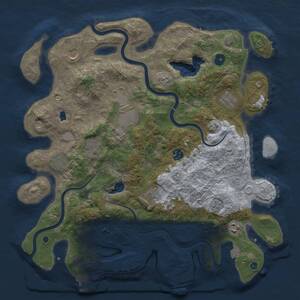 Thumbnail Rust Map: Procedural Map, Size: 4050, Seed: 1065666924, 15 Monuments