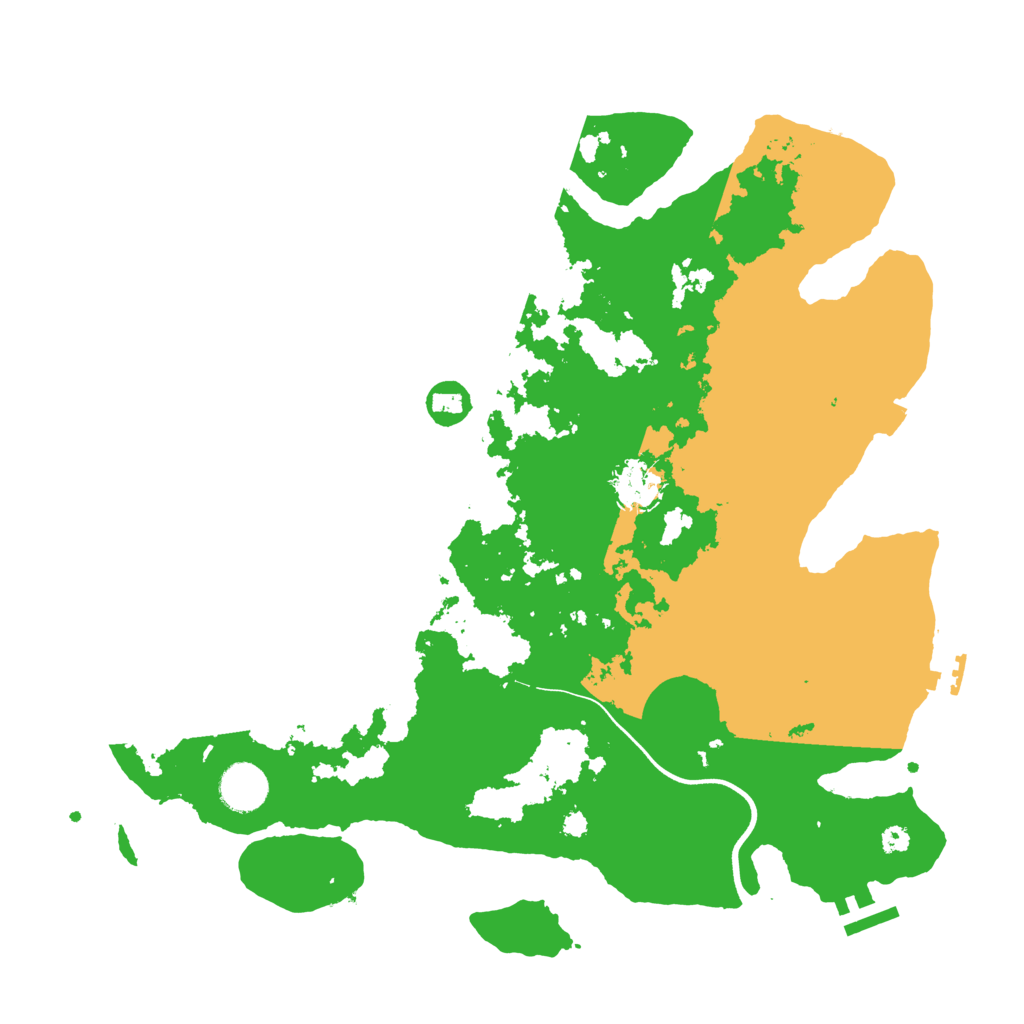 Biome Rust Map: Procedural Map, Size: 3700, Seed: 17130843