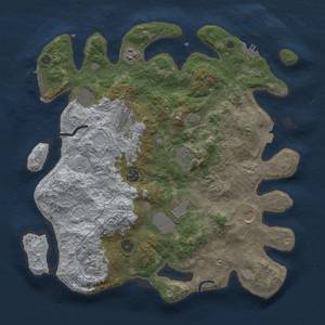 Thumbnail Rust Map: Procedural Map, Size: 3850, Seed: 374418924, 16 Monuments