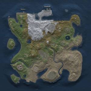 Thumbnail Rust Map: Procedural Map, Size: 3000, Seed: 423764834, 12 Monuments