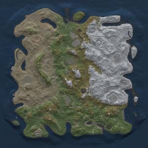 Thumbnail Rust Map: Procedural Map, Size: 4500, Seed: 521711155, 19 Monuments