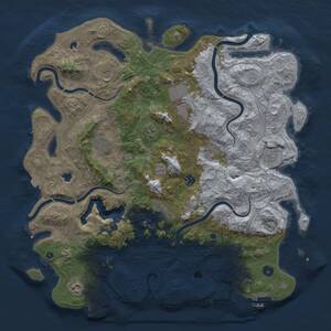 Thumbnail Rust Map: Procedural Map, Size: 4500, Seed: 521711155, 16 Monuments