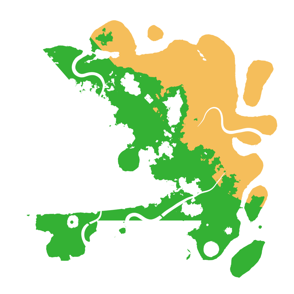 Biome Rust Map: Procedural Map, Size: 3600, Seed: 21111