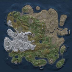 Thumbnail Rust Map: Procedural Map, Size: 3600, Seed: 21111, 14 Monuments