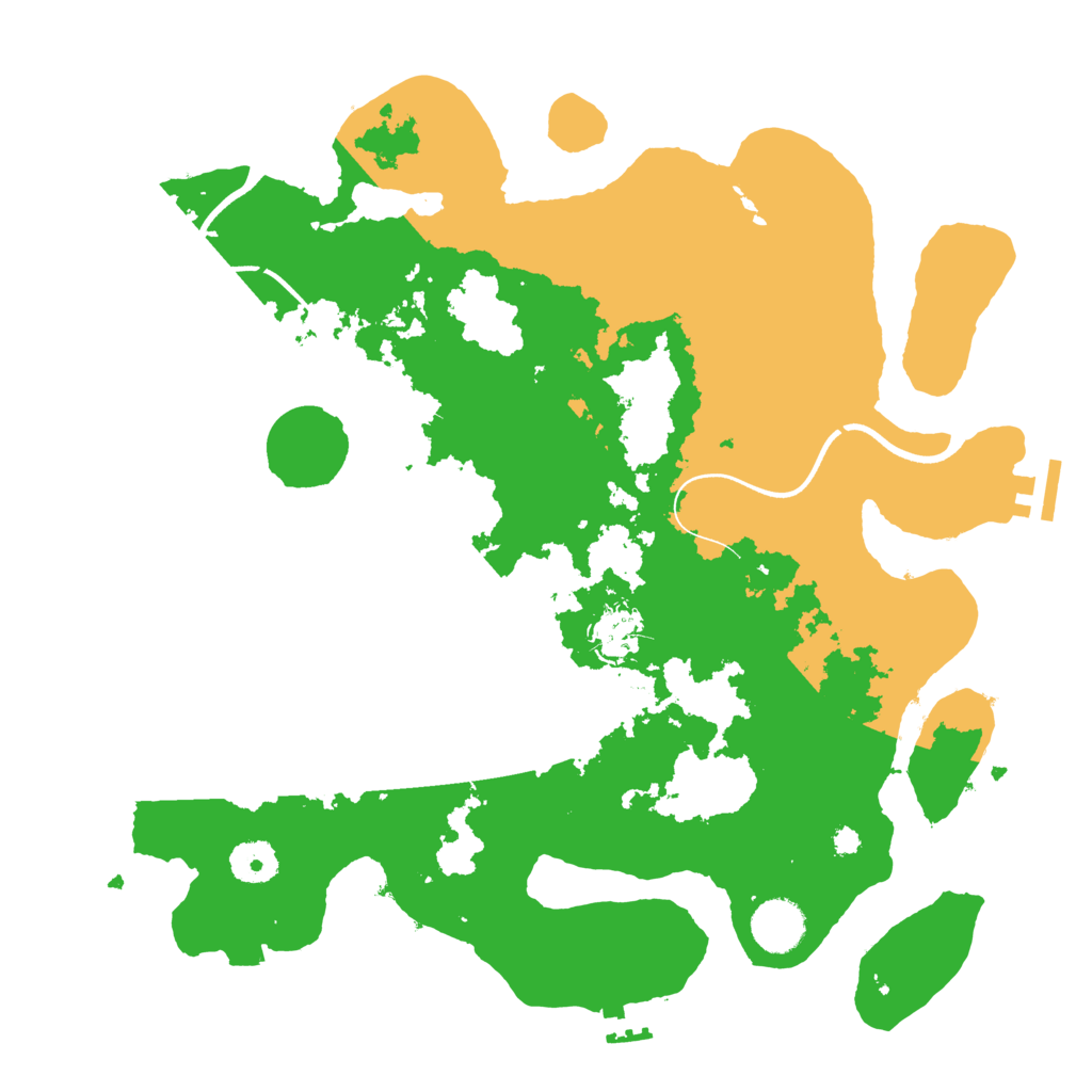 Biome Rust Map: Procedural Map, Size: 3600, Seed: 21111