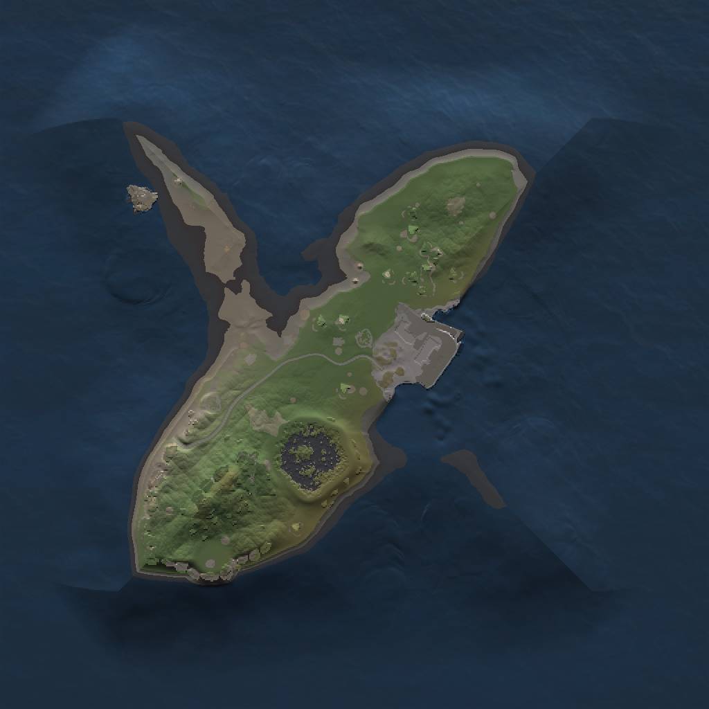 Rust Map: Procedural Map, Size: 1250, Seed: 4568123, 3 Monuments