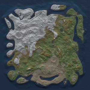 Thumbnail Rust Map: Procedural Map, Size: 4500, Seed: 1386776839, 19 Monuments