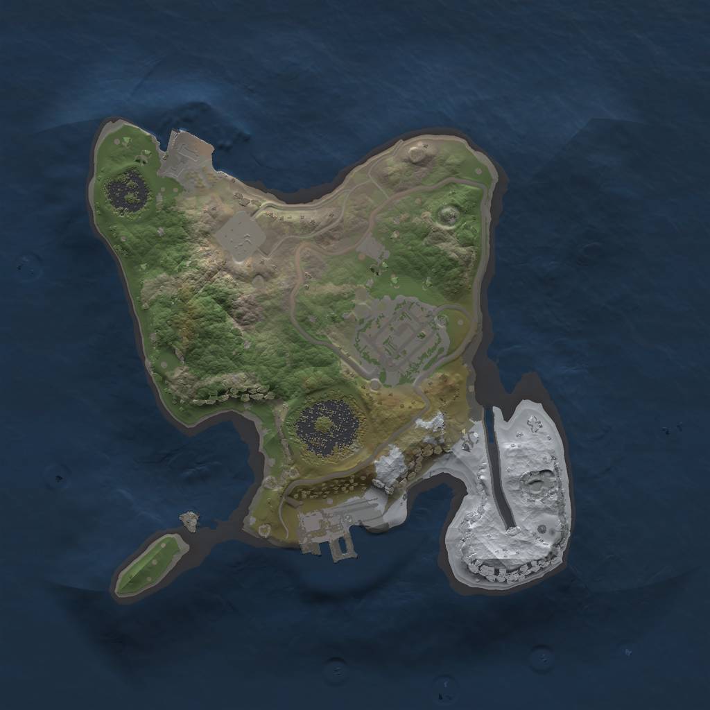 Rust Map: Procedural Map, Size: 1800, Seed: 2145623325, 5 Monuments