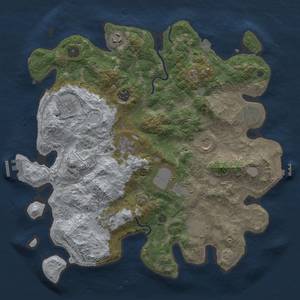 Thumbnail Rust Map: Procedural Map, Size: 3800, Seed: 19671999, 18 Monuments