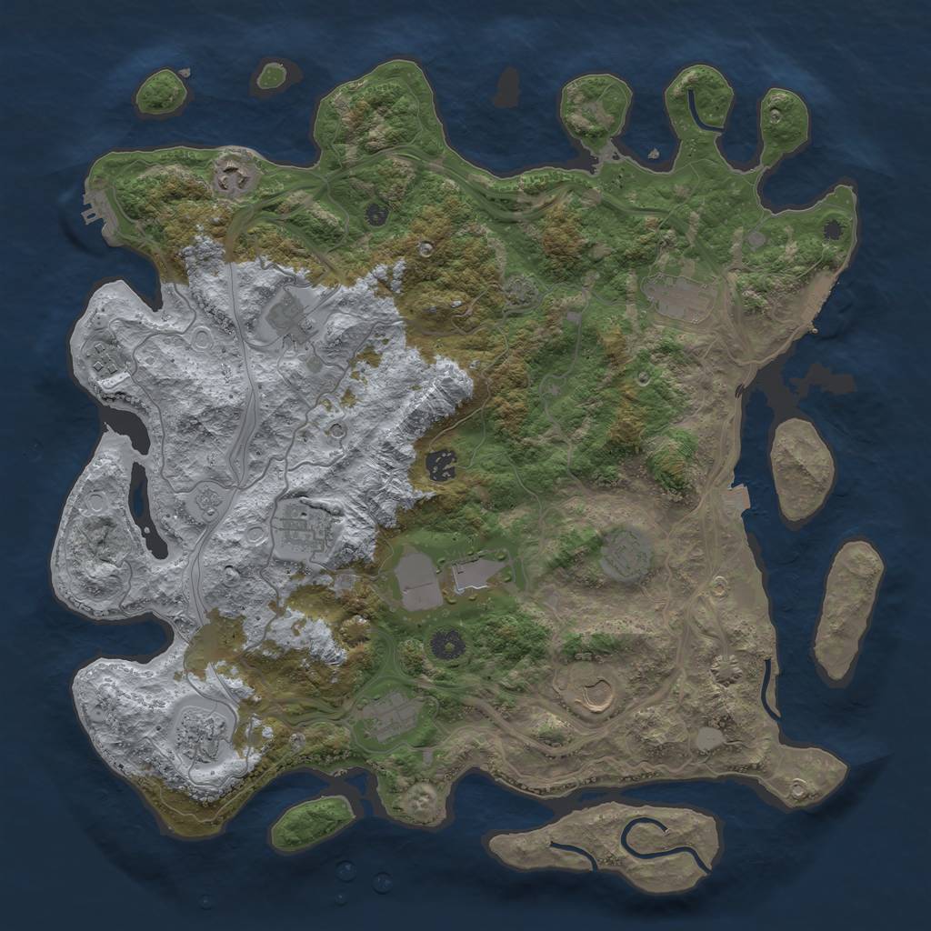 Rust Map: Procedural Map, Size: 4250, Seed: 125, 19 Monuments