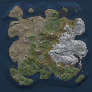 Thumbnail Rust Map: Procedural Map, Size: 3500, Seed: 152073262, 18 Monuments