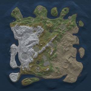 Thumbnail Rust Map: Procedural Map, Size: 4000, Seed: 990258, 18 Monuments