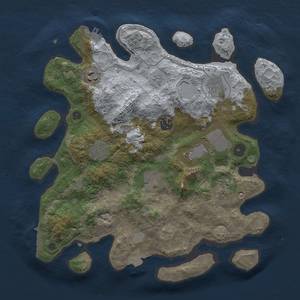 Thumbnail Rust Map: Procedural Map, Size: 3500, Seed: 3112023, 16 Monuments