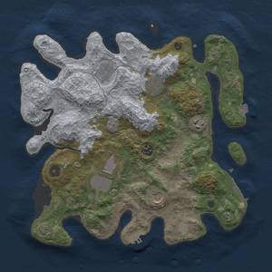 Thumbnail Rust Map: Procedural Map, Size: 3500, Seed: 1513716367, 15 Monuments