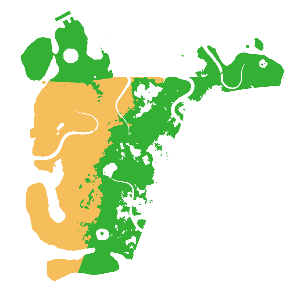 Biome Rust Map: Procedural Map, Size: 3700, Seed: 30043599