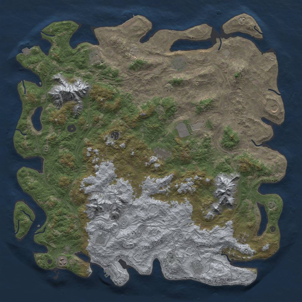 Rust Map: Procedural Map, Size: 5478, Seed: 1926050420, 19 Monuments