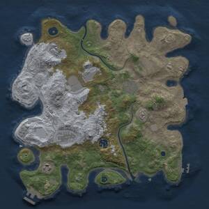 Thumbnail Rust Map: Procedural Map, Size: 3500, Seed: 42584742, 14 Monuments