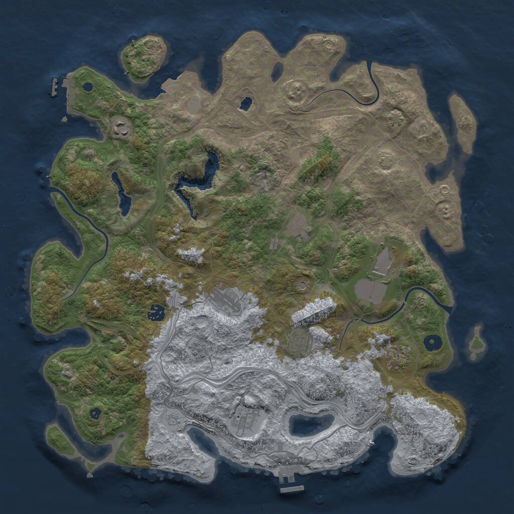 Rust Map: Procedural Map, Size: 4400, Seed: 22004017, 15 Monuments