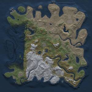 Thumbnail Rust Map: Procedural Map, Size: 4500, Seed: 318, 16 Monuments