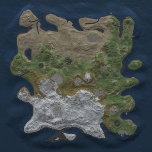 Thumbnail Rust Map: Procedural Map, Size: 3500, Seed: 857370702, 16 Monuments