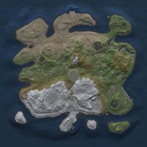 Thumbnail Rust Map: Procedural Map, Size: 3000, Seed: 59387010, 12 Monuments