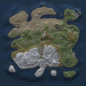 Thumbnail Rust Map: Procedural Map, Size: 3000, Seed: 59387010, 10 Monuments