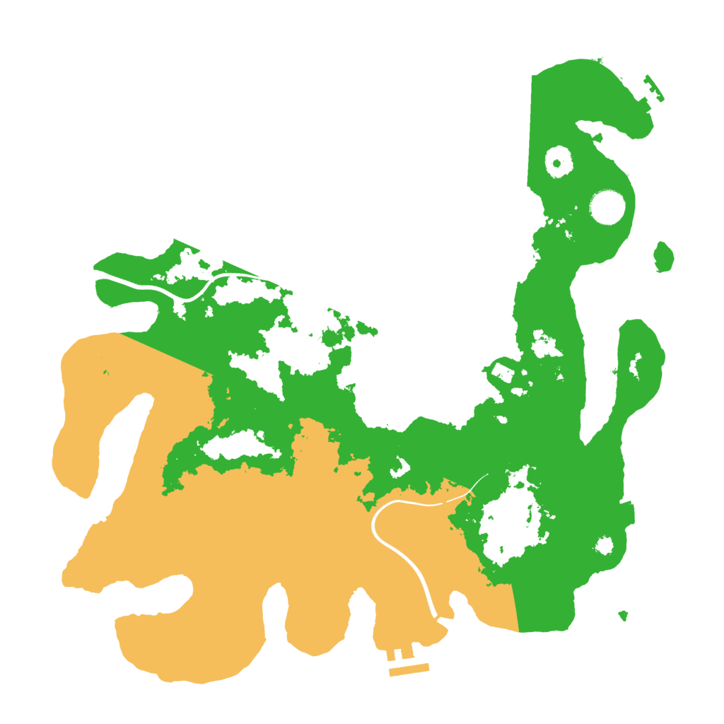 Biome Rust Map: Procedural Map, Size: 3650, Seed: 16781067