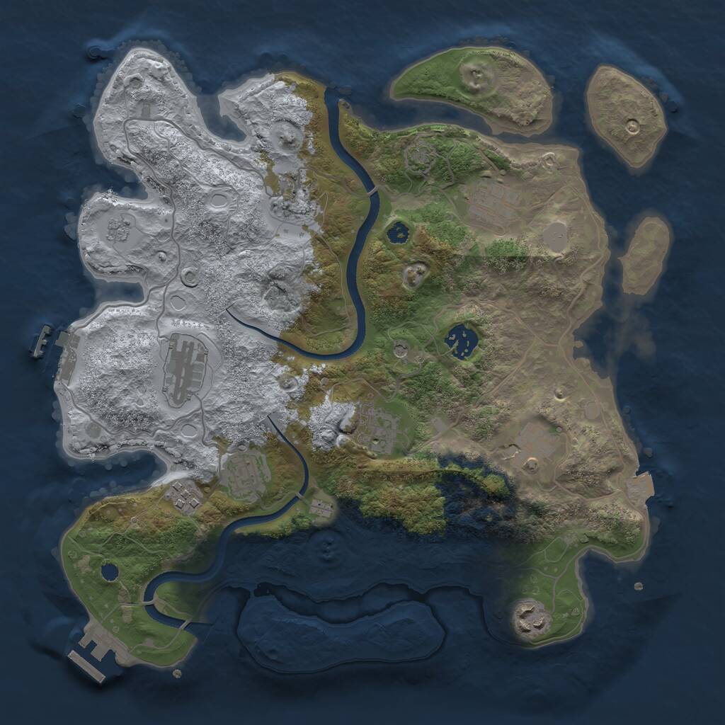 Rust Map: Procedural Map, Size: 3400, Seed: 51658890, 15 Monuments