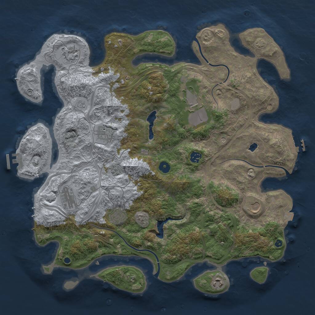 Rust Map: Procedural Map, Size: 4250, Seed: 22225, 15 Monuments