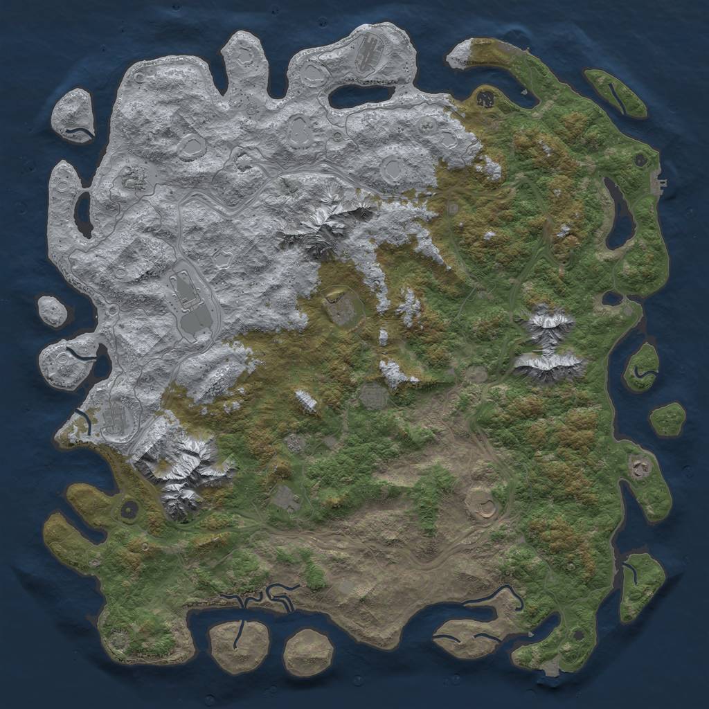 Rust Map: Procedural Map, Size: 6000, Seed: 149778610, 19 Monuments