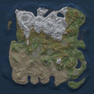 Thumbnail Rust Map: Procedural Map, Size: 4000, Seed: 46632887, 19 Monuments