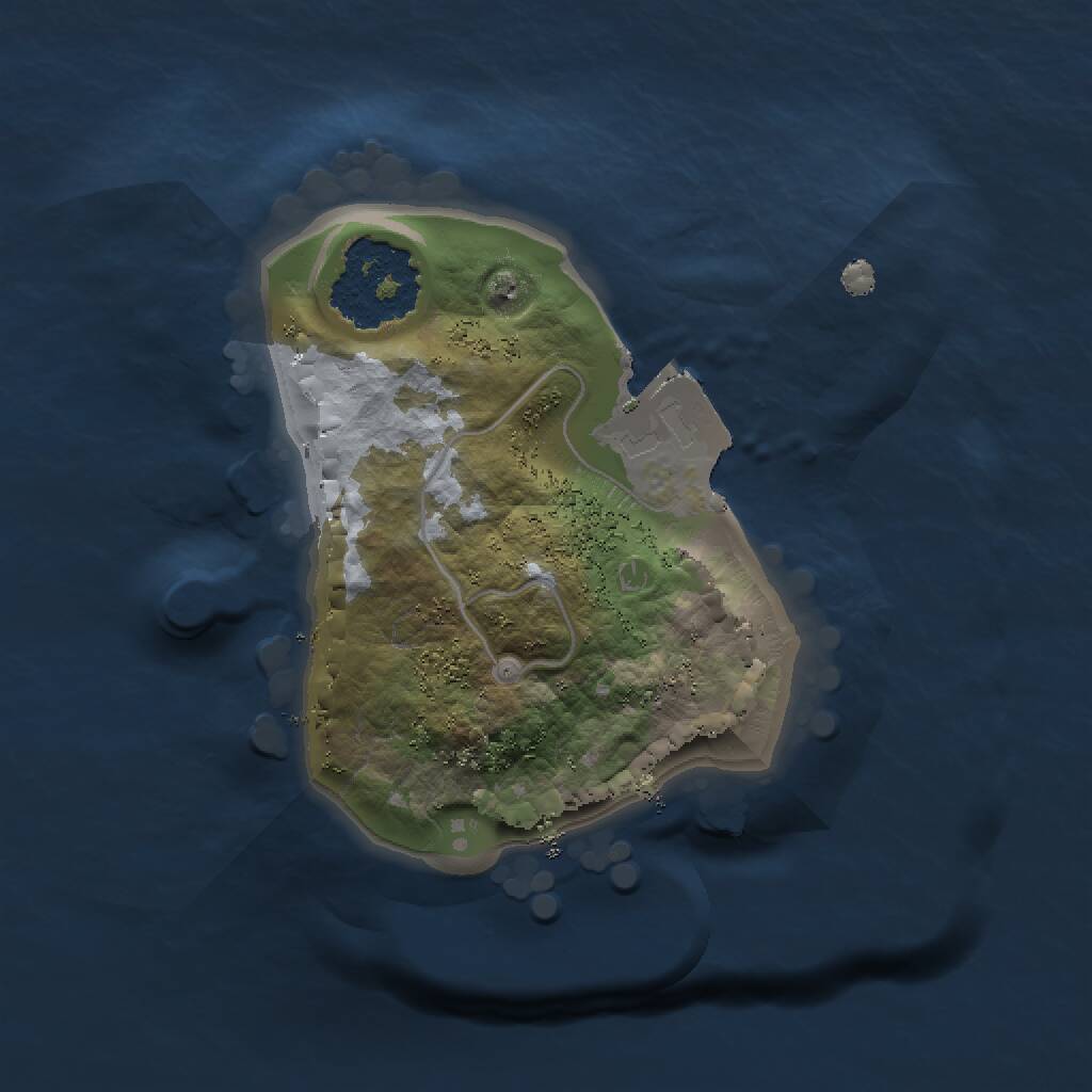 Rust Map: Procedural Map, Size: 1250, Seed: 3214, 1 Monuments