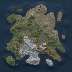Thumbnail Rust Map: Procedural Map, Size: 3000, Seed: 1916256637, 11 Monuments