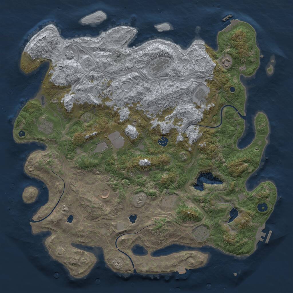 Rust Map: Procedural Map, Size: 4518, Seed: 1283167989, 17 Monuments