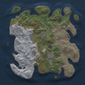 Thumbnail Rust Map: Procedural Map, Size: 3650, Seed: 28157977, 17 Monuments