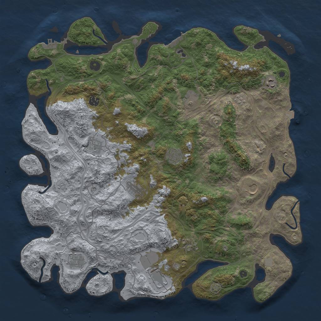 Rust Map: Procedural Map, Size: 4567, Seed: 20021, 19 Monuments