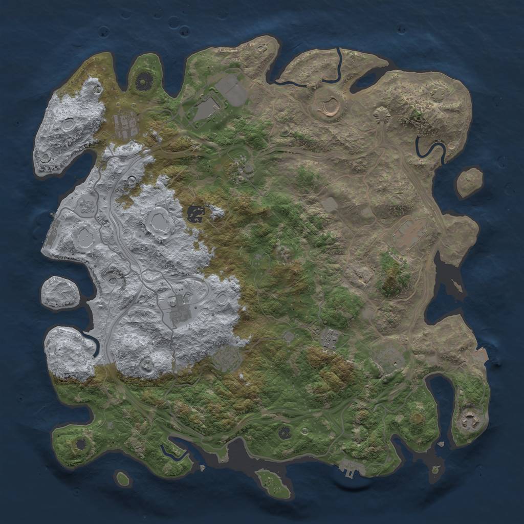 Rust Map: Procedural Map, Size: 4250, Seed: 18662956, 19 Monuments