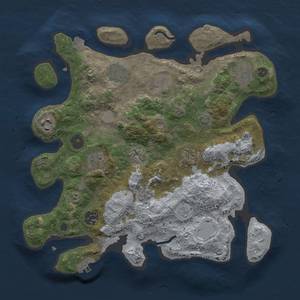 Thumbnail Rust Map: Procedural Map, Size: 3300, Seed: 4691308, 15 Monuments